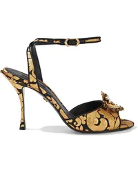 Dolce & Gabbana Devotion embellished brocade sandals - Black Black