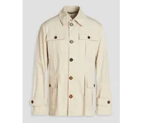 Cotton-gabardine jacket - White