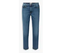 Le Nouveau Straight cropped high-rise straight-leg jeans - Blue