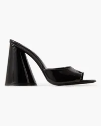 ATTICO Luz patent-leather mules - Black Black