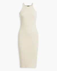 ATM Ribbed stretch-modal jersey midi dress - White White