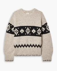 KHAITE Tabi oversized Fair Isle cashmere sweater - Neutral Neutral