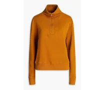 Bentley French cotton-terry half-zip sweatshirt - Yellow