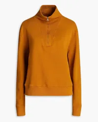 Nili Lotan Bentley French cotton-terry half-zip sweatshirt - Yellow Yellow