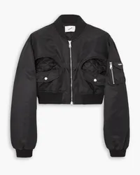 COPERNI Cropped cutout shell bomber jacket - Black Black