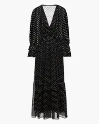 IRO Mawson metallic polka-dot knitted midi dress - Black Black