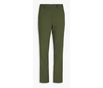 Wool-blend slim-leg pants - Green