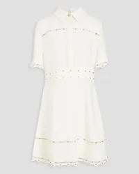 Elie Saab Studded crepe shirt dress - White White