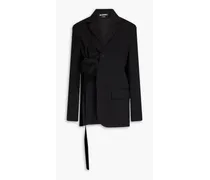 Baccala asymmetric knotted wool-blend blazer - Black