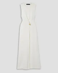 Proenza Schouler Embellished twist-back knitted maxi dress - White White