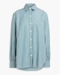 Rag & Bone Maxine striped cotton-poplin shirt - Green Green