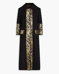 Dolce & Gabbana Metallic brocade and felt coat - Black Black