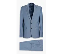 Fit 2 cotton-blend suit - Blue