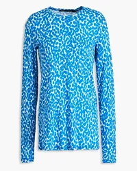 Proenza Schouler Leopard-print cotton-jersey T-shirt - Blue Blue