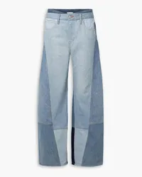 A.L.C. Travis paneled mid-rise wide-leg jeans - Blue Blue