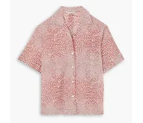 Printed organic cotton shirt - Red