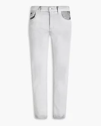 Dolce & Gabbana Coated French cotton-blend terry pants - Gray Gray