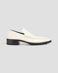 Jil Sander Glossed-leather collapsible-heel loafers - White White