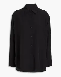 Nili Lotan Julien silk crepe de chine shirt - Black Black