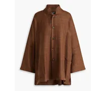Alpaca-blend tweed jacket - Brown