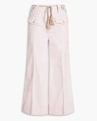 Zimmermann Cropped high-rise wide-leg jeans - Pink Pink