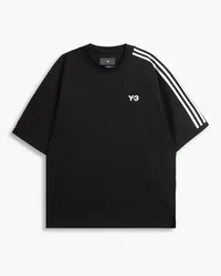 Y-3 Striped stretch-cotton jersey T-shirt - Black Black