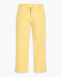 Jacquemus Areia cropped linen-blend straight-leg pants - Yellow Yellow