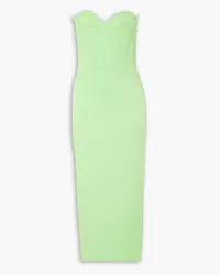 Alex Perry Ansley strapless satin-crepe midi dress - Green Green