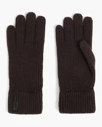 Giorgio Armani Ribbed cashmere gloves - Brown Brown