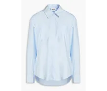 Calissa cotton-poplin shirt - Blue