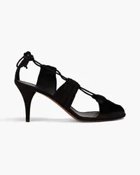 NEOUS Gathered suede sandals - Black Black