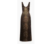 Leopard-print silk maxi slip dress - Animal print