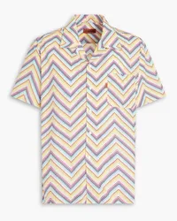 Missoni Printed cotton-poplin shirt - Yellow Yellow