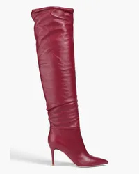 Gianvito Rossi Valeria leather over-the-knee boots - Burgundy Burgundy