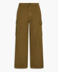 Nili Lotan Cotton and linen-blend twill cargo pants - Green Green