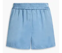 Embellished satin shorts - Blue