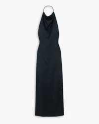 GAUCHERE Draped open-back satin maxi dress - Blue Blue