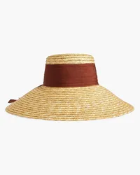 Eugenia Kim Mirabel grosgrain-trimmed straw sunhat - Neutral Neutral