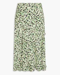 3.1 phillip lim Ruffled floral-print crepe midi skirt - Green Green