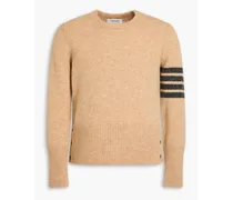 Striped mélange wool sweater - Neutral