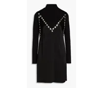 Radeu crystal-embellished satin and jersey mini dress - Black