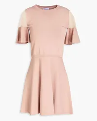 RED Valentino Point d'esprit knitted mini dress - Pink Pink