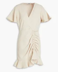 Sandro Ruched crepe mini dress - White White