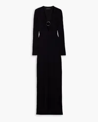 Louisa Ballou Helios embellished stretch-jersey maxi dress - Black Black