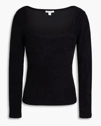 James Perse Crushed-velvet top - Black Black