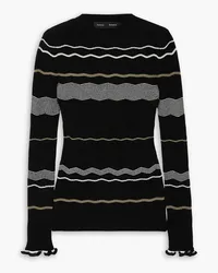 Proenza Schouler Striped ribbed-knit sweater - Black Black