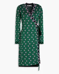 Diane von Furstenberg Alexandrina jacquard-knit wrap dress - Green Green