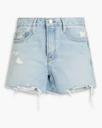 Frame Denim Le Brigette distressed denim shorts - Blue Blue