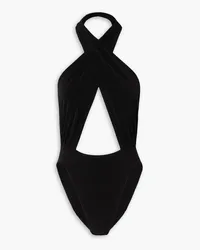 Norma Kamali Cutout halterneck swimsuit - Black Black