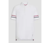 Striped cotton polo shirt - White